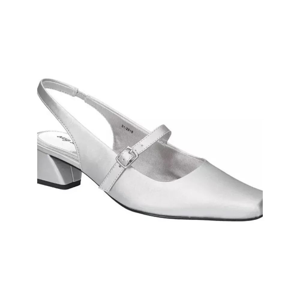 (S-4785) Women's Cameo Square Toe Slingback Pumps Sz 6